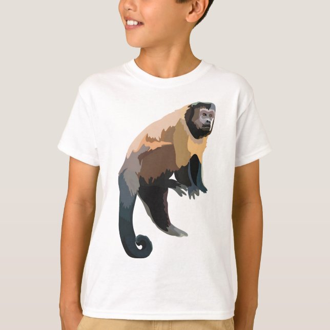 Camiseta T é para Capuchin Tufted (Frente)