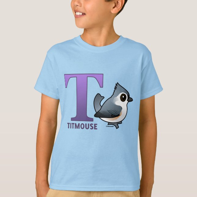 Camiseta T é para o Titmouse (Frente)
