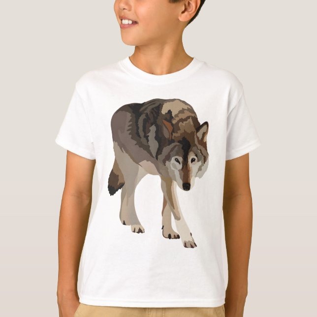 Camiseta T é para Timber Wolf (Frente)