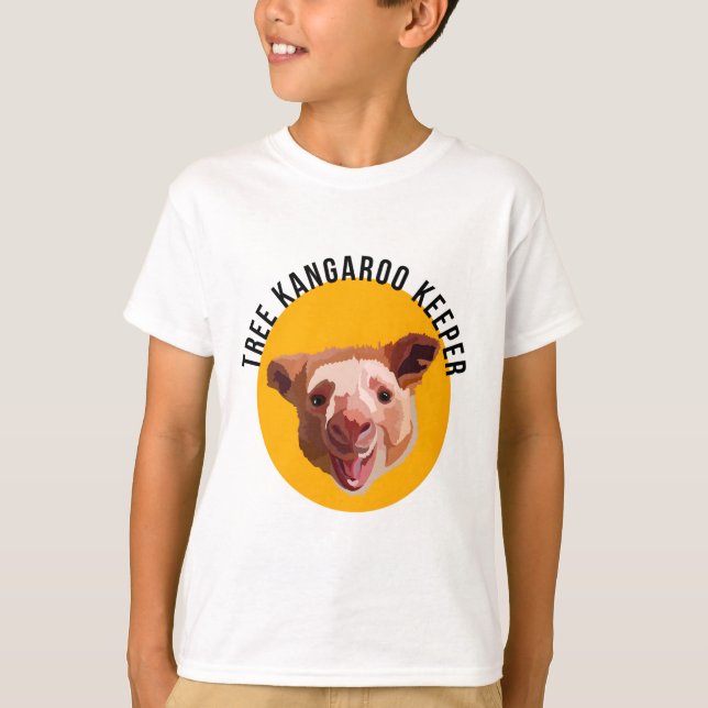 Camiseta T é para Tree Kangaroo Keeper (Frente)
