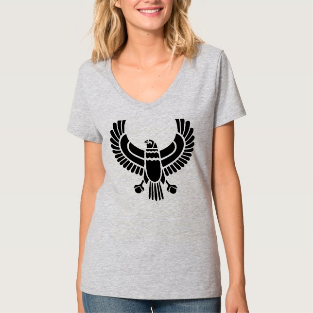 Camiseta T egípcio do falcão (Frente)