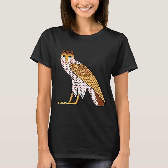 Camiseta t Egyptian Owl Bird Hieroglyphic (Frente)