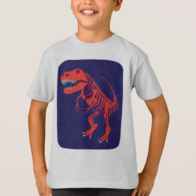 Camiseta T encarnado de T-Rex (Frente)