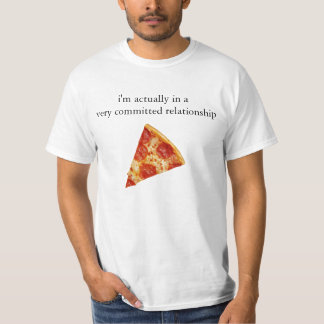 Camiseta T engraçado da relação da pizza