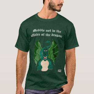 Camiseta T engraçado do dragão