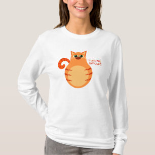 Camiseta T engraçado dos desenhos animados do gato de gato