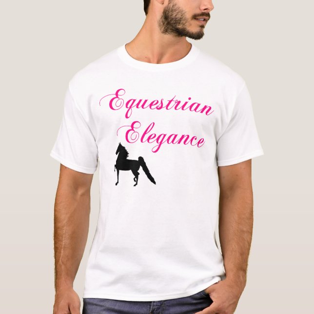 Camiseta T equestre da elegância (Frente)
