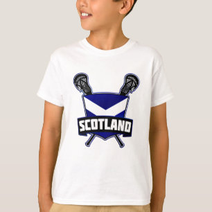 Camiseta T escocês do logotipo do Lacrosse