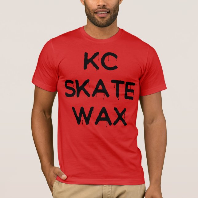 Camiseta T escorregadiço da cera do skate do kc (Frente)