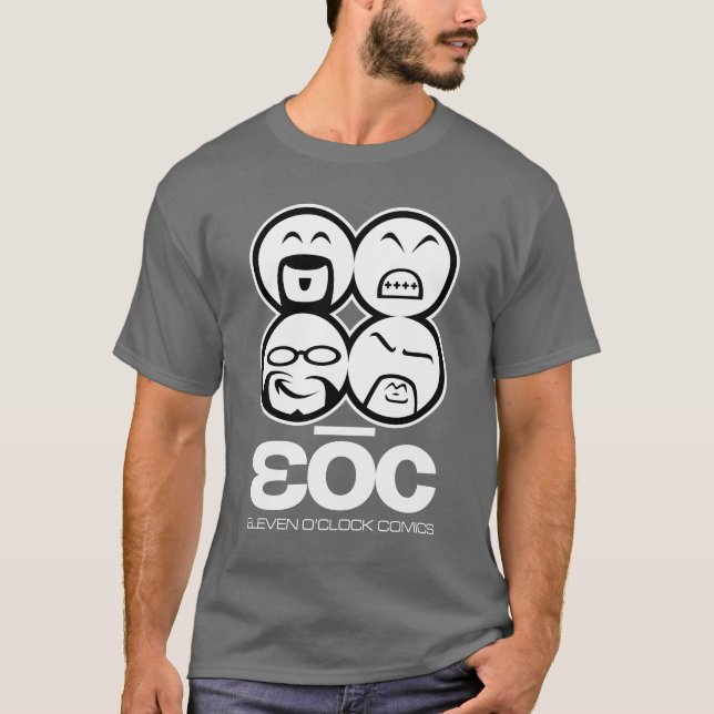 Camiseta T escuro de EOC [caras] (Frente)