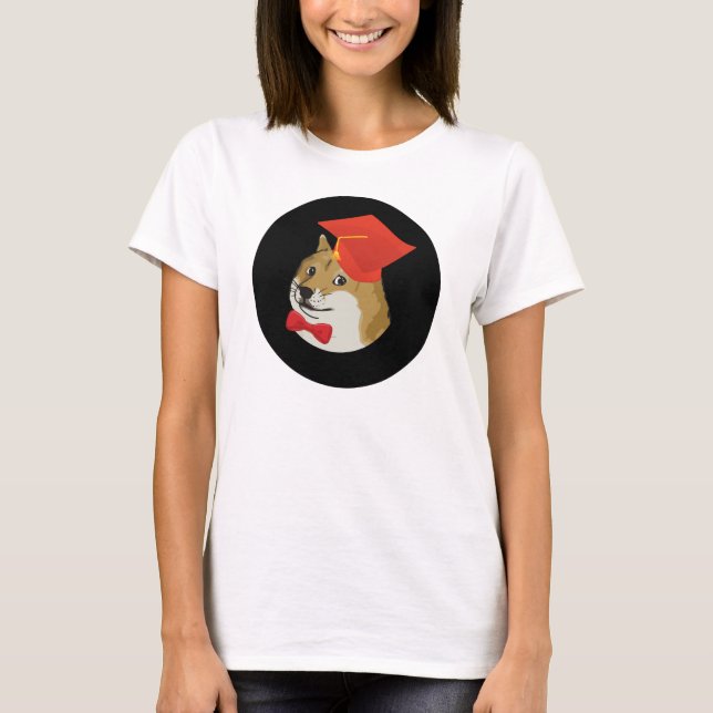 Camiseta T esperto de Dogecoin do Doge (Frente)