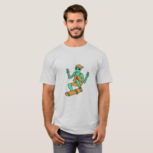 Camiseta T estrangeiro Skateboarding
