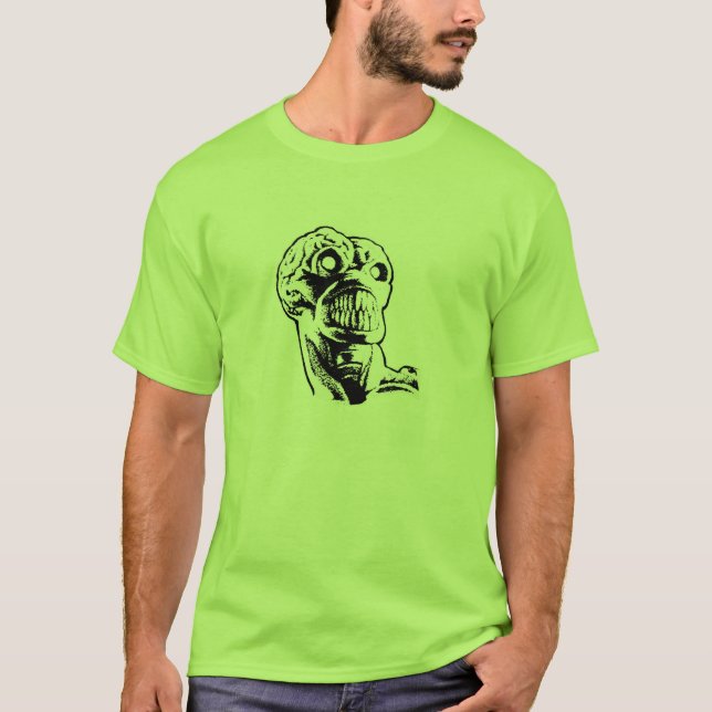 Camiseta T estrangeiro verde (Frente)