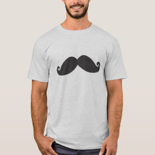 Camiseta T extravagante do bigode do hipster