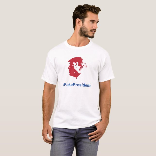 Camiseta T #FakePresident (Frente Completa)