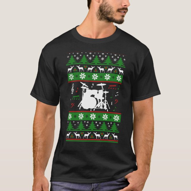 Camiseta T feio do Natal dos cilindros (Frente)