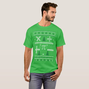 Camiseta T feio do Xmas da camisola do Natal dos Maths da