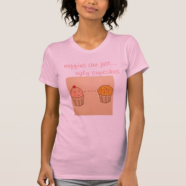 Camiseta T feio dos cupcakes (Frente)