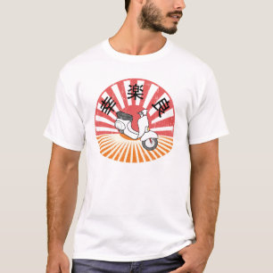 Camiseta T feliz do fio de mescla da bicicleta do