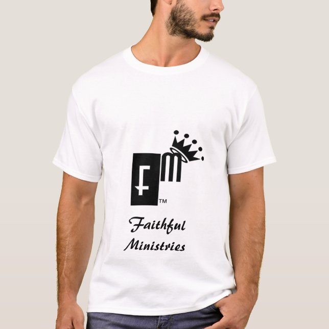 Camiseta T fiel do branco dos ministérios (Frente)