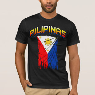 Camiseta T filipino da bandeira (pilipinas)