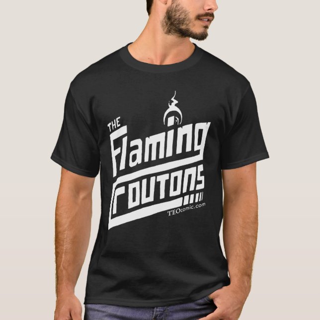 Camiseta T flamejante da banda do pão torrado (Frente)