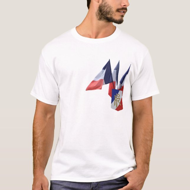 Camiseta T francês da bandeira (Frente)