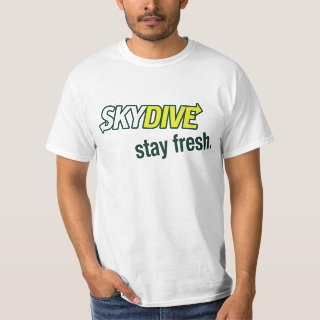 Camiseta T fresco do Skydiver da estada (Frente)