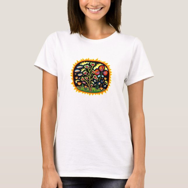 Camiseta T Funky do jardim (Frente)