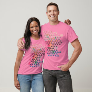 Camiseta T geométrico urbano dos triângulos