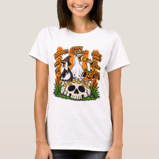 Camiseta T Goose Halloween Silly Trick Or Honk