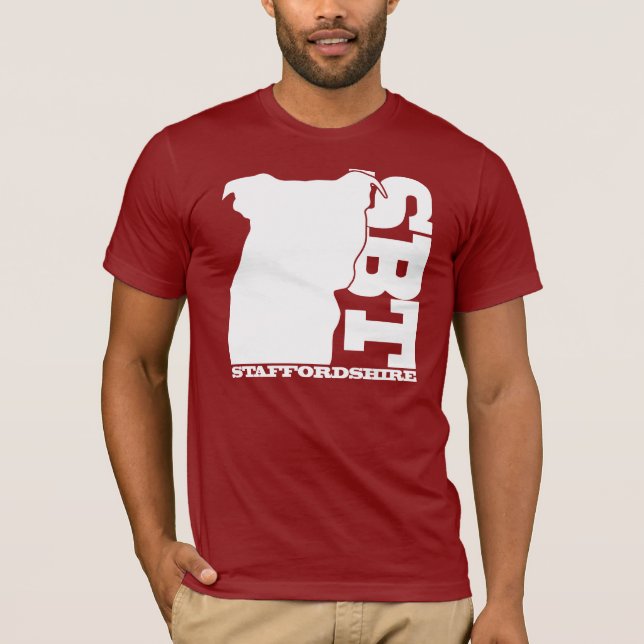 Camiseta T gráfico de SBT - Staffordshire bull terrier (Frente)
