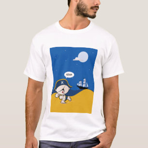 Camiseta T gráfico do pirata para miúdos