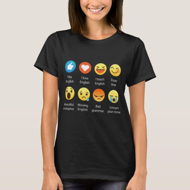 Camiseta T gráfico engraçado dos Emoticons de Emojis do (Frente)