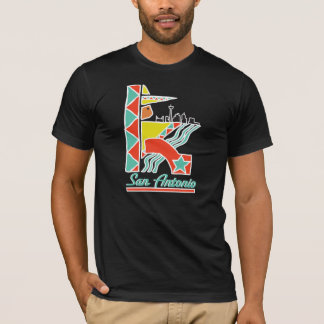 Camiseta T gráfico escuro de San Antonio