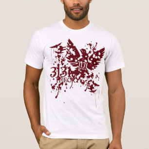 Camiseta T gráfico manchado sangue