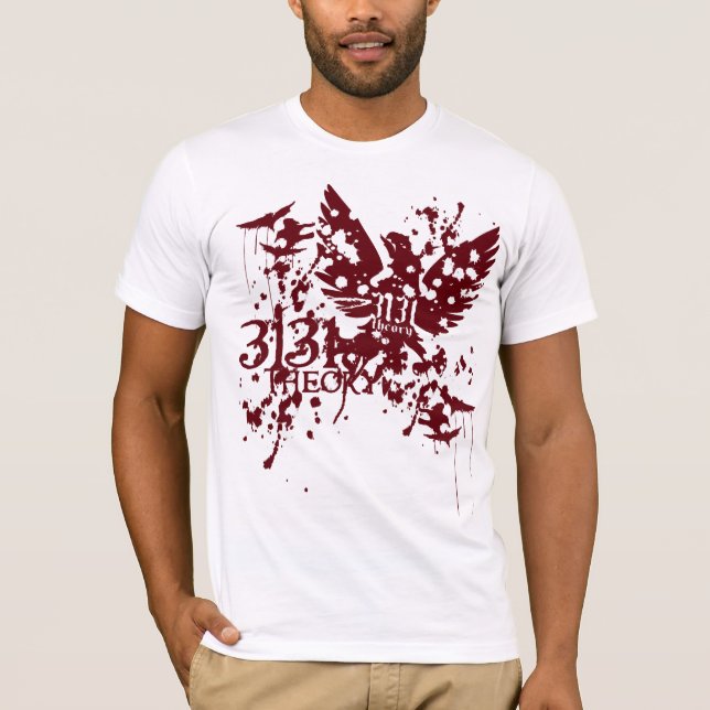 Camiseta T gráfico manchado sangue (Frente)