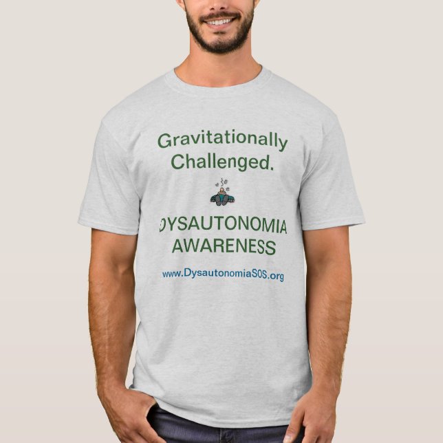 Camiseta T gravitacional desafiado (Frente)