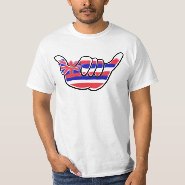 Camiseta T havaiano do valor do símbolo do shaka (Frente)