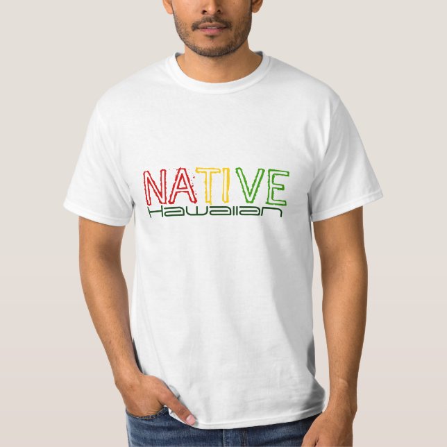 Camiseta T havaiano nativo do valor (Frente)