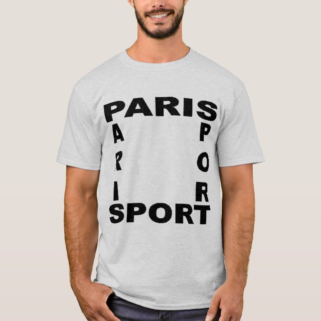 Camiseta T-hax básico cinzenta PARIS DESPORTO (Frente)