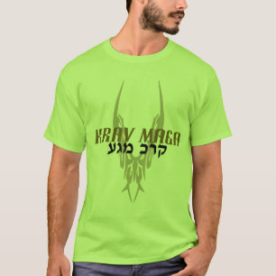Camiseta T hebreu do tatuagem de Krav Maga - exército