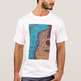Camiseta T impressionista da guitarra