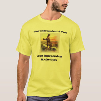 Camiseta T independente & livre da livraria