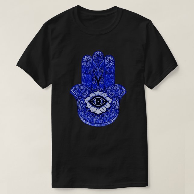 Camiseta T Indie do gráfico da arte do símbolo azul de (Frente do Design)