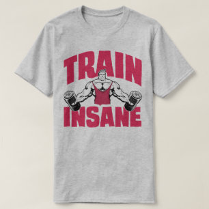Camiseta T insano de Powerlifing da malhação de Bodybuldi
