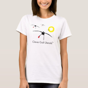Camiseta T inteligente dos utensílios da gaivota