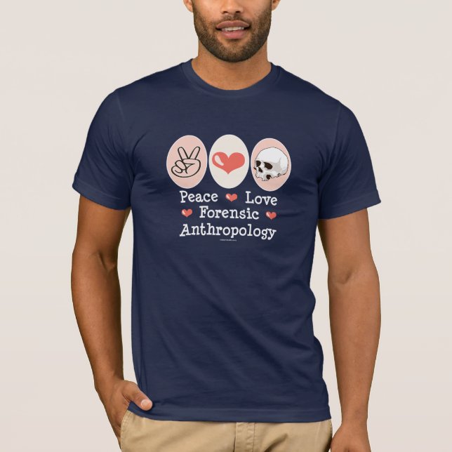 Camiseta T judicial da antropologia do amor da paz (Frente)