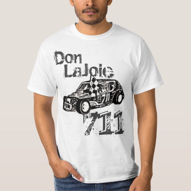Camiseta T justo de Don Lajoie Danbury Racearena B&W (Frente)