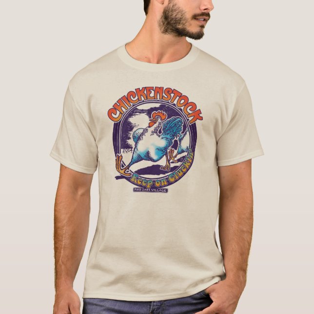 Camiseta T justo do estoque de galinha de 2014 carvalhos: (Frente)